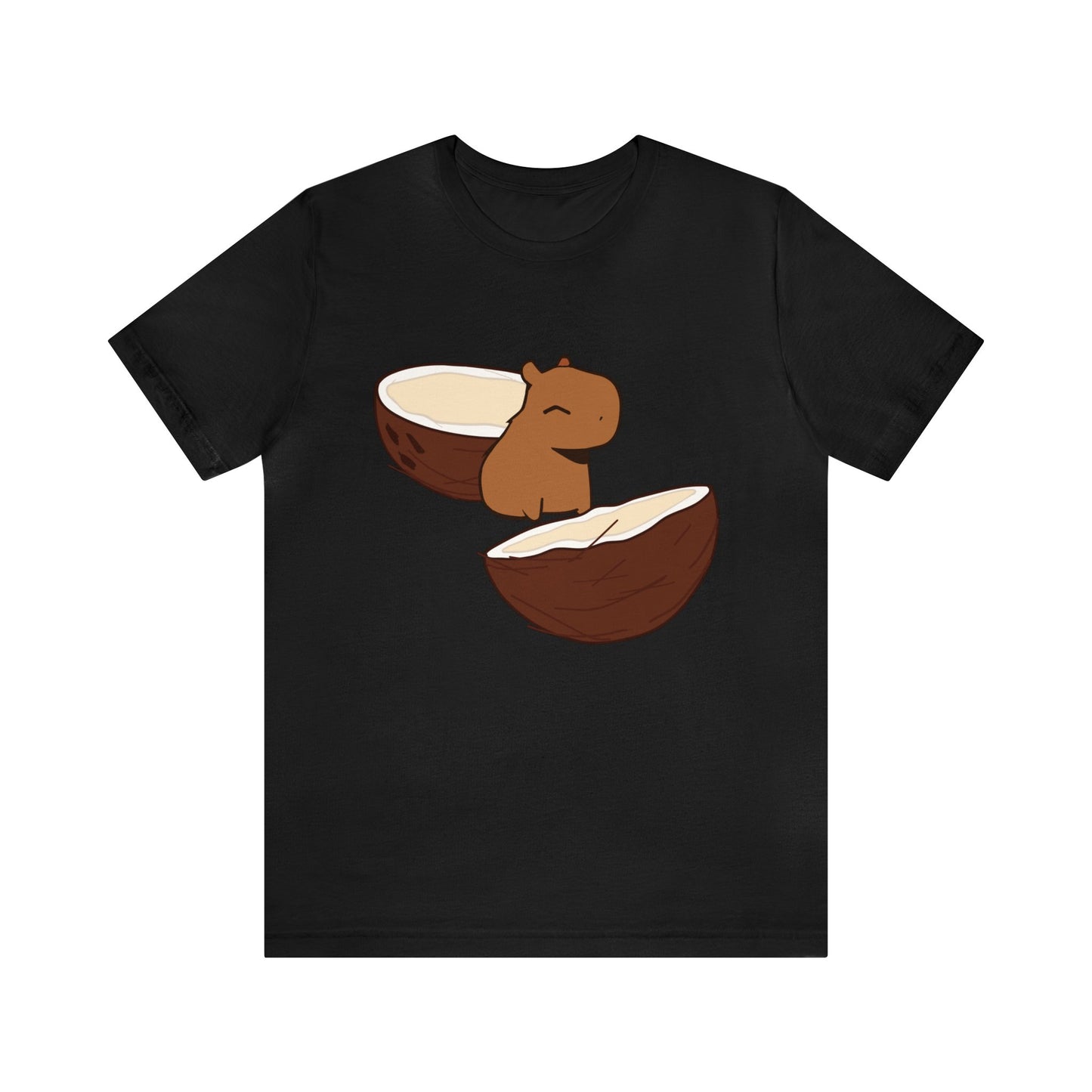 Coconut Capybara Unisex Jersey Short Sleeve Tee