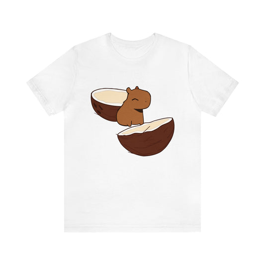 Coconut Capybara Unisex Jersey Short Sleeve Tee